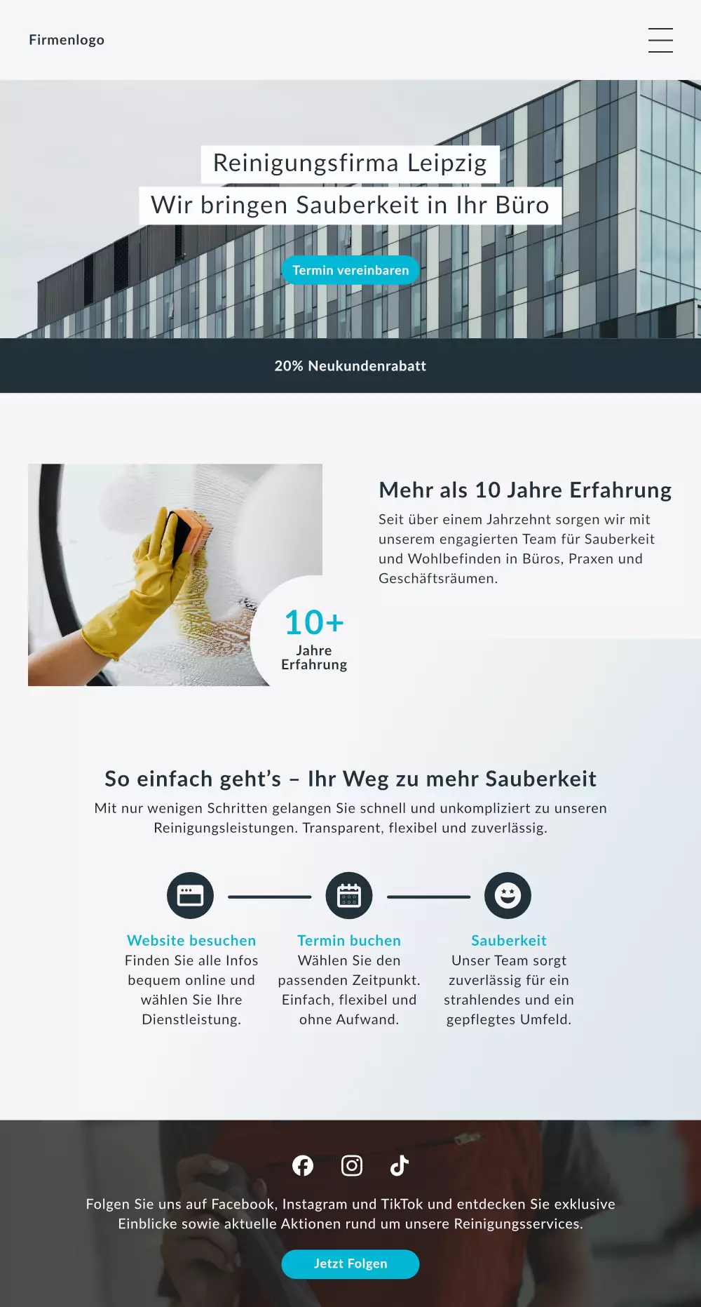 Website Webdesign Reinigungsfirma